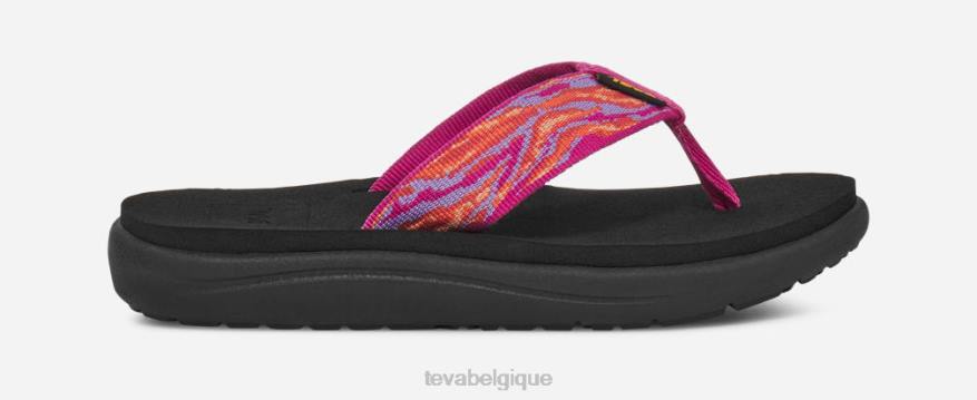 Teva Voya Flip pour les petits enfants 4D2N156vagues rose violet