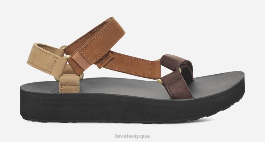 Teva mi-forme universelle en cuir pour femme 4D2N76neutre multi