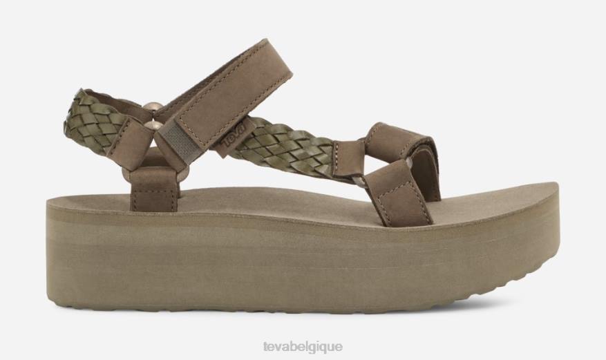 Teva plateforme universelle pour femme entrelacée 4D2N173olive