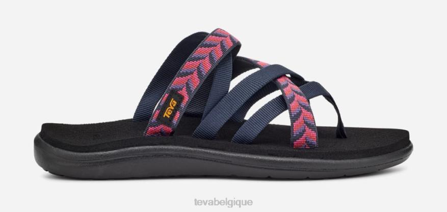 Teva Voya Zillesa pour femmes 4D2N202marine géométrique rétro