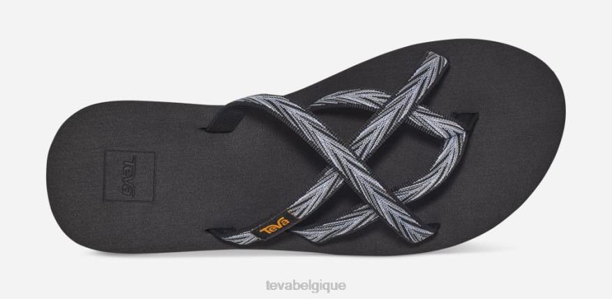 Teva olowahu pour femmes 4D2N44paumes noir/blanc