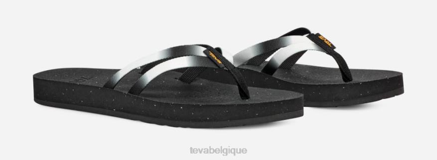 Teva reflip à bretelles dégradées pour femmes 4D2N92aura noir/blanc