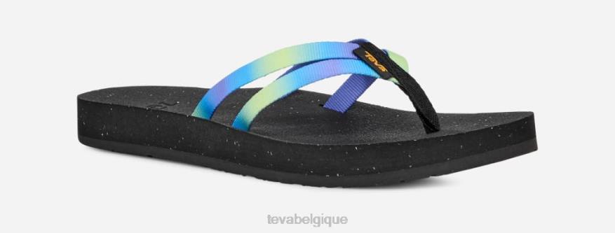 Teva reflip à bretelles dégradées pour femmes 4D2N94aura ombre citron vert