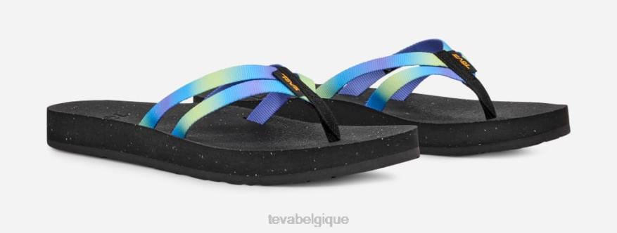 Teva reflip à bretelles dégradées pour femmes 4D2N94aura ombre citron vert