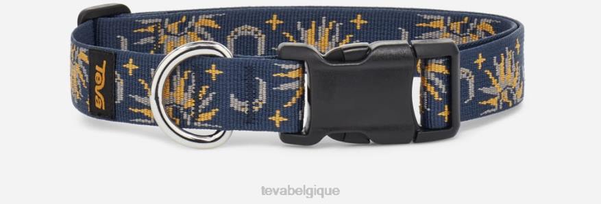 Teva collier de chien unisexe 25mm 4D2N1insigne soleil et lune bleu